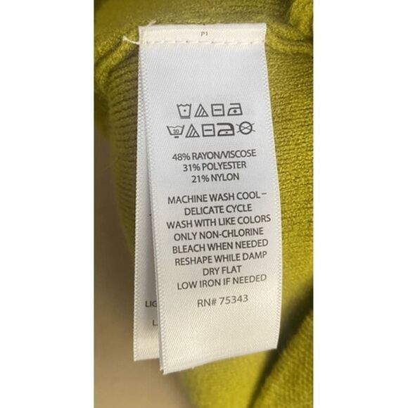 Tahari Mock Neck Sweater Sz. S Green Jeweled Buttons Holiday Party - Picture 7 of 10